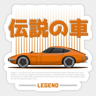 Tuner Orange 2000 GT JDM Sticker